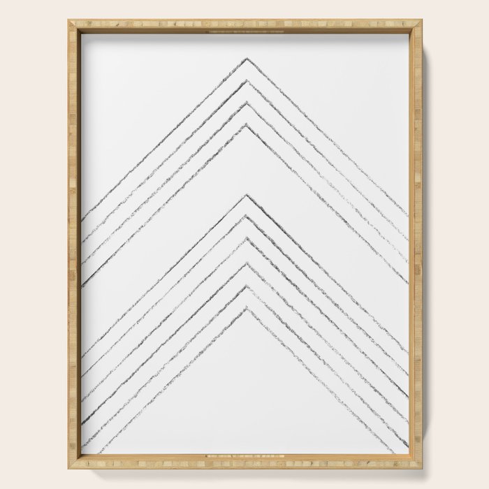 Geometric line art 4 Serving Tray Gallery Image 1