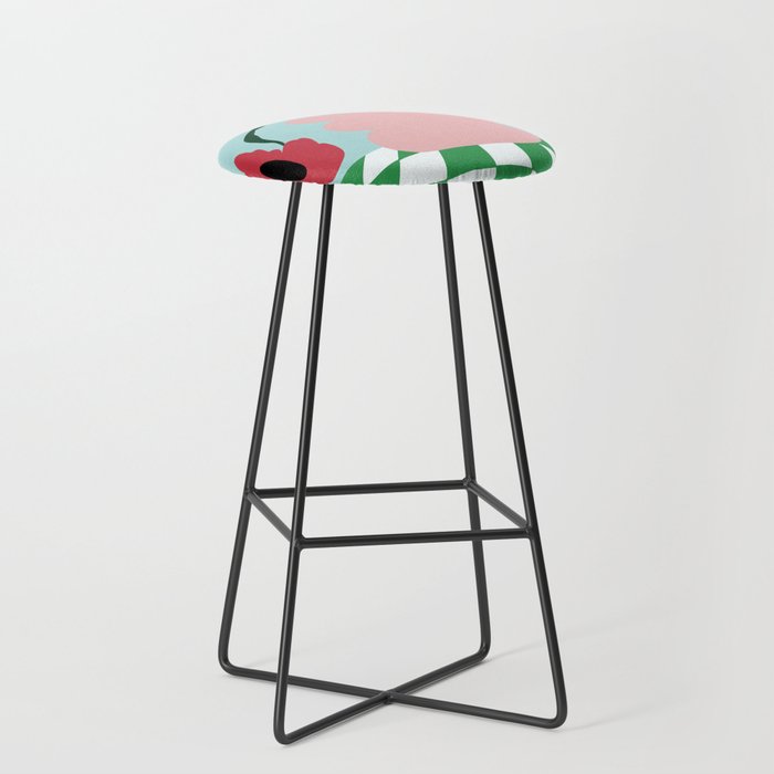 Bold clay florals Stool Gallery Image 1
