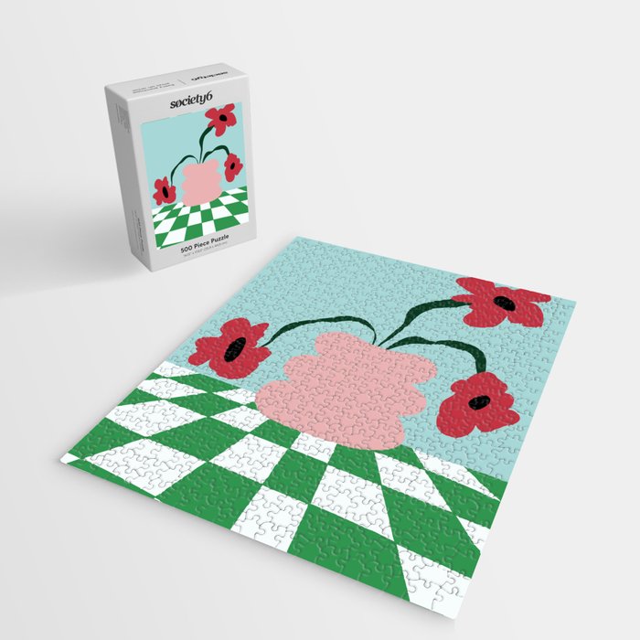 Bold clay florals Jigsaw Puzzle Gallery Image 2