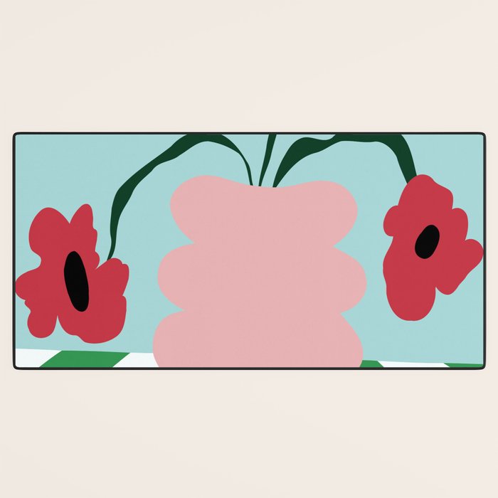 Bold clay florals Desk Mat Gallery Image 3