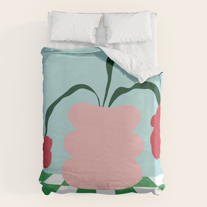 Bold clay florals Duvet Cover Gallery Image 6