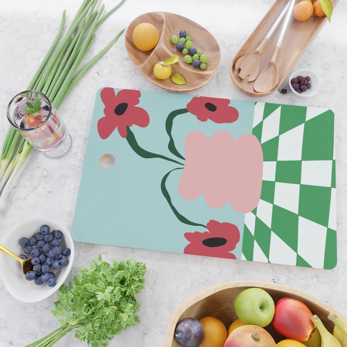 Bold clay florals Cutting Board Gallery Image 2
