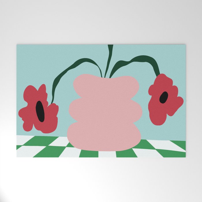 Bold clay florals Welcome Mat Gallery Image 1