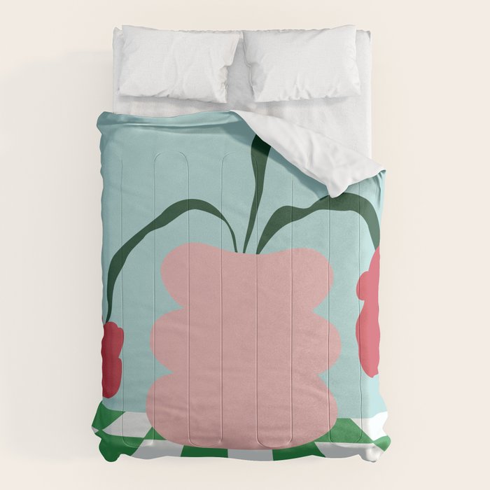 Bold clay florals Comforter Gallery Image 6