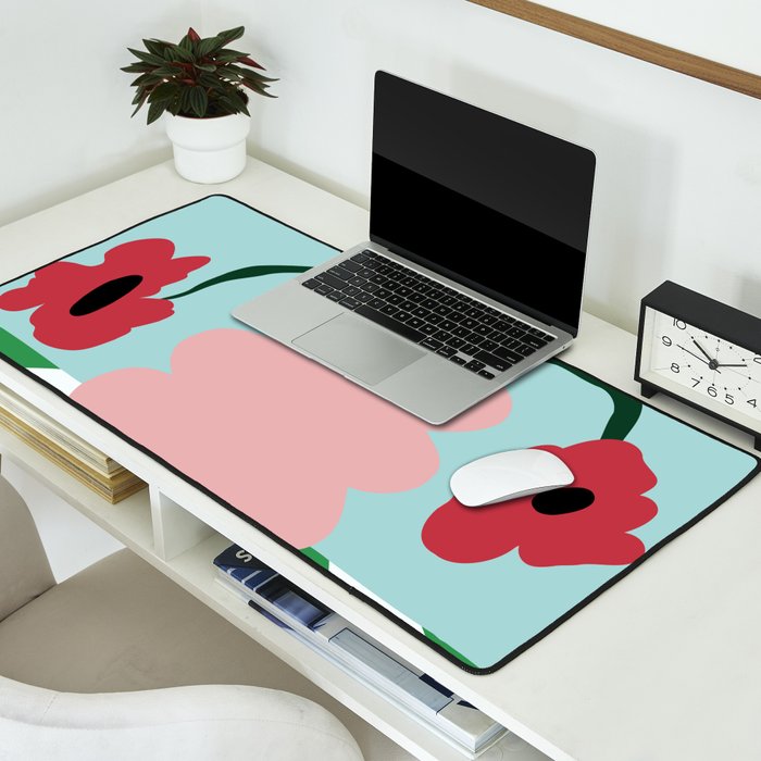 Bold clay florals Desk Mat Gallery Image 2