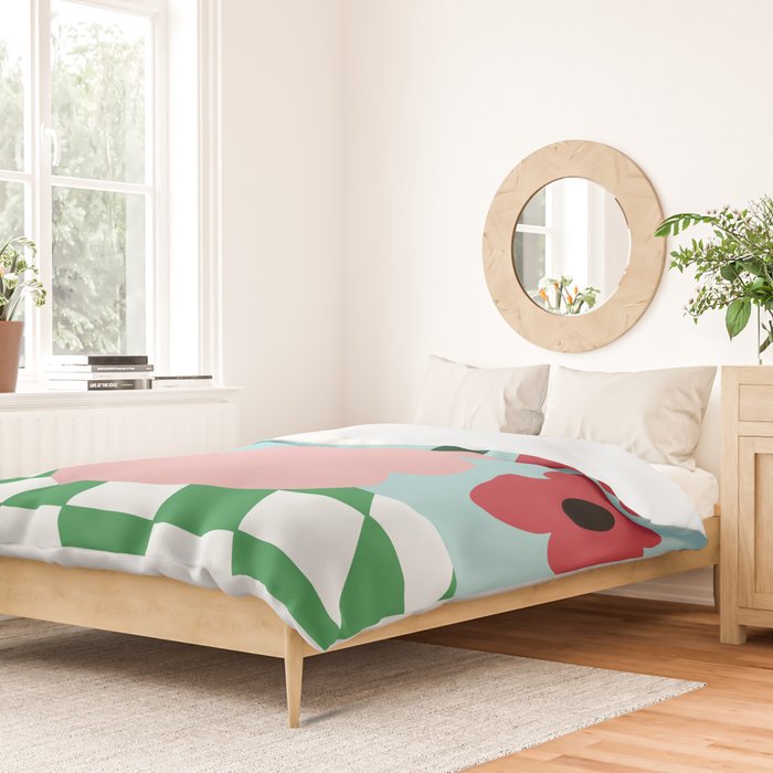 Bold clay florals Duvet Cover Gallery Image 2