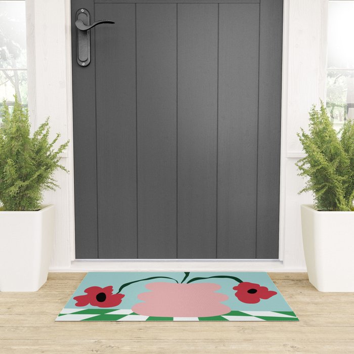 Bold clay florals Welcome Mat Gallery Image 3