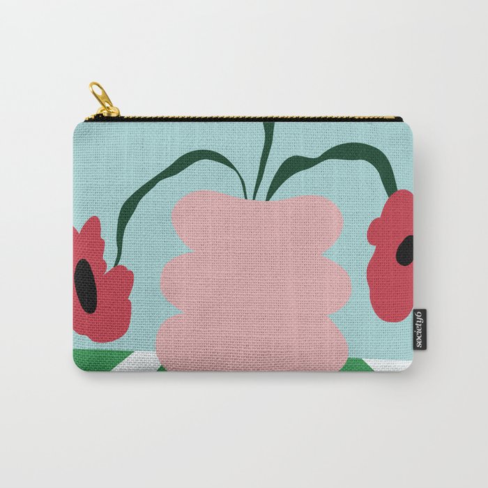 Bold clay florals Carry All Pouch Gallery Image 1