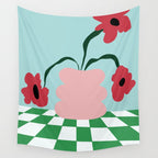 Bold clay florals Wall Tapestry Gallery Image 4