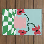 Bold clay florals Outdoor Rug Gallery Image 1