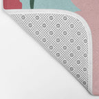 Bold clay florals Bath Mat Gallery Image 2