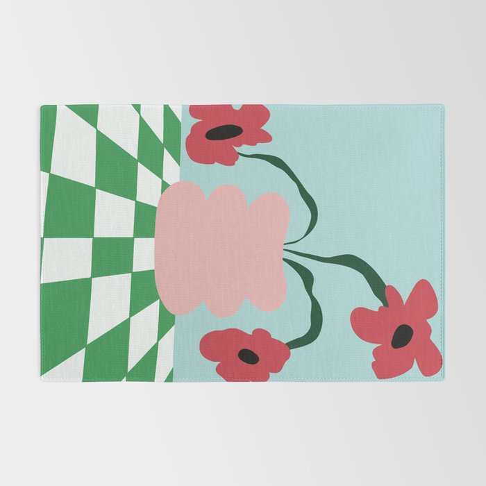 Bold clay florals Rug Gallery Image 2