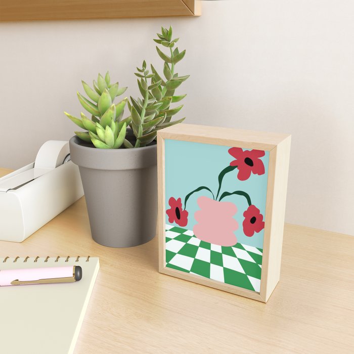 Bold clay florals Mini Art Print Gallery Image 2