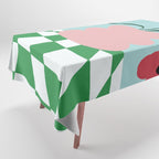Bold clay florals Tablecloth Gallery Image 1