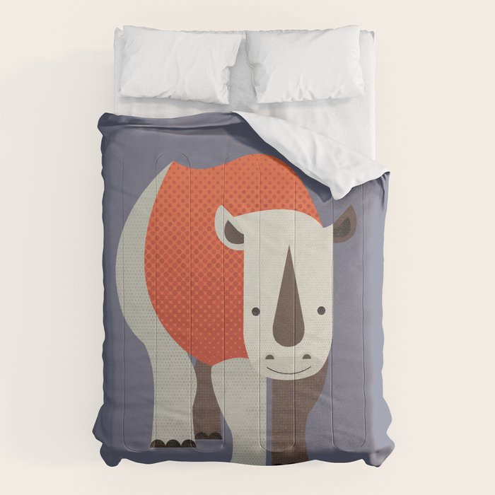 Whimsy Rhinoceros Comforter Gallery Image 1