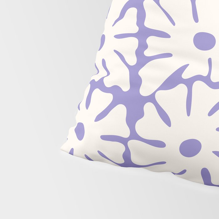 Mid-Century Flowers in Blue & White Pillow Sham Gallery Image 4
