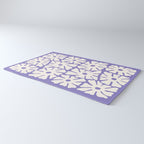 Mid-Century Flowers in Blue & White Rug Gallery Image 3