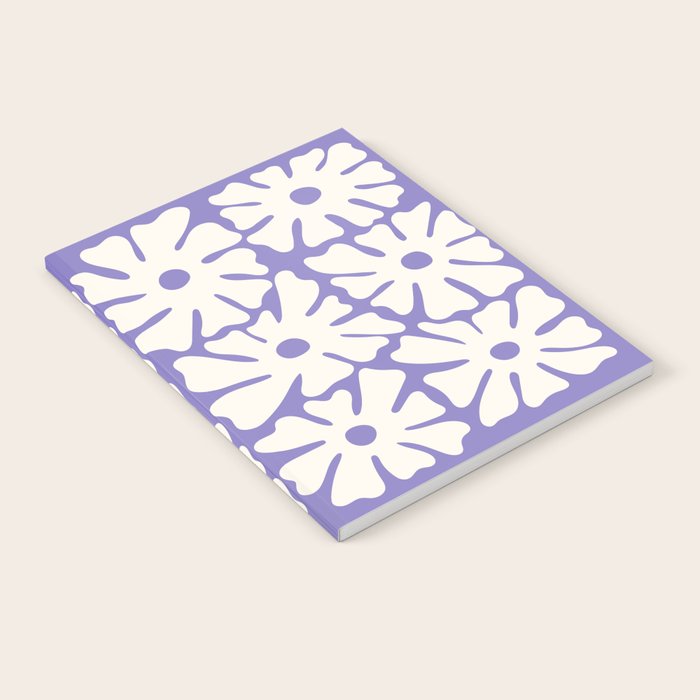 Mid-Century Flowers in Blue & White Notebook Gallery Image 1