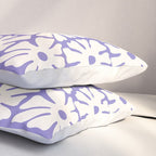 Mid-Century Flowers in Blue & White Pillow Sham Gallery Image 3