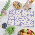 Mid-Century Flowers in Blue & White Cutting Board Gallery Image 2