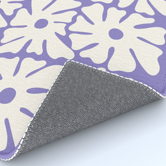 Mid-Century Flowers in Blue & White Rug Gallery Image 4