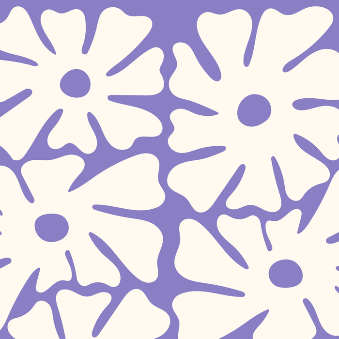 Mid-Century Flowers in Blue & White Coffee Mug Gallery Image 2