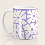 Mid-Century Flowers in Blue & White Coffee Mug Gallery Image 3