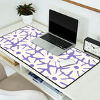 Mid-Century Flowers in Blue & White Desk Mat Gallery Image 2