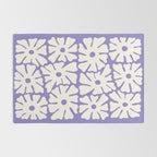 Mid-Century Flowers in Blue & White Rug Gallery Image 2