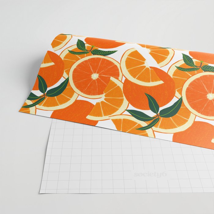 Orange Harvest - White Wrapping Paper Gallery Image 2