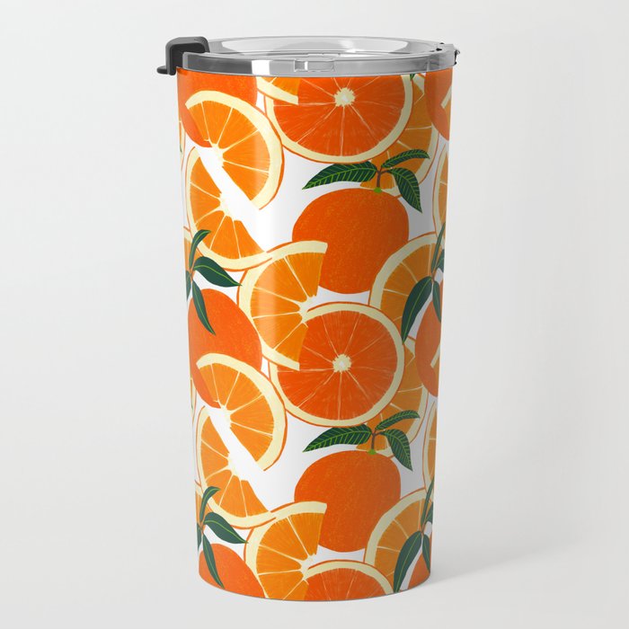 Orange Harvest - White Travel Mug Gallery Image 3