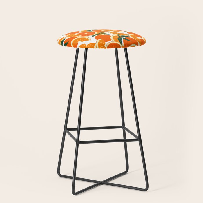 Orange Harvest - White Stool Gallery Image 1