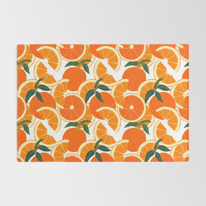 Orange Harvest - White Rug Gallery Image 2