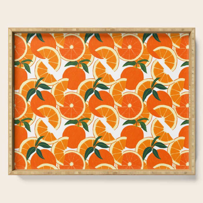 Orange Harvest - White Serving Tray Gallery Image 1