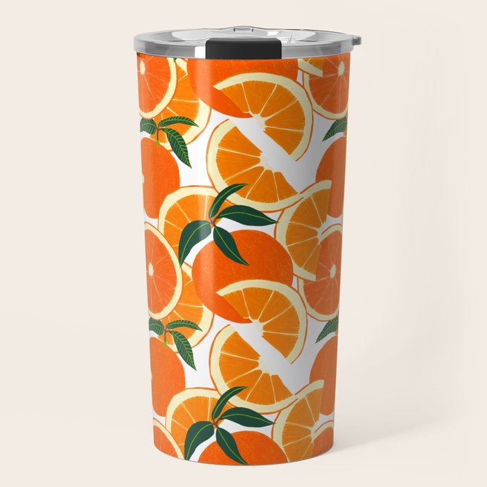 Orange Harvest - White Travel Mug Gallery Image 1