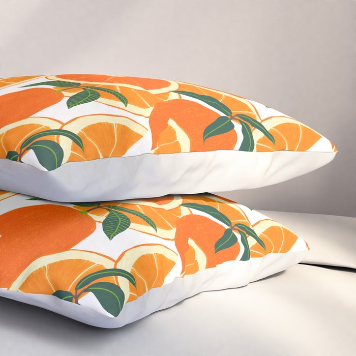 Orange Harvest - White Pillow Sham Gallery Image 3