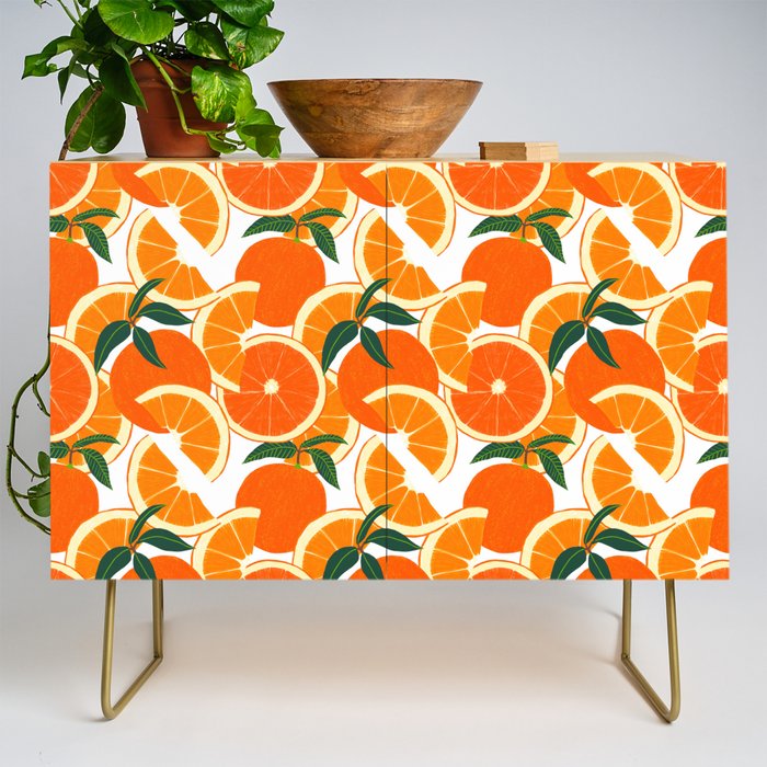 Orange Harvest - White Credenza Gallery Image 1