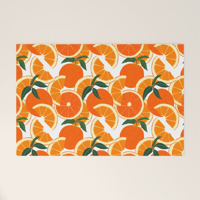 Orange Harvest - White Welcome Mat Gallery Image 1