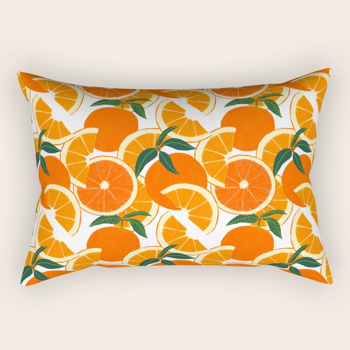 Orange Harvest - White Rectangular Pillow Gallery Image 2