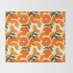 Orange Harvest - White Throw Blanket Gallery Image 2