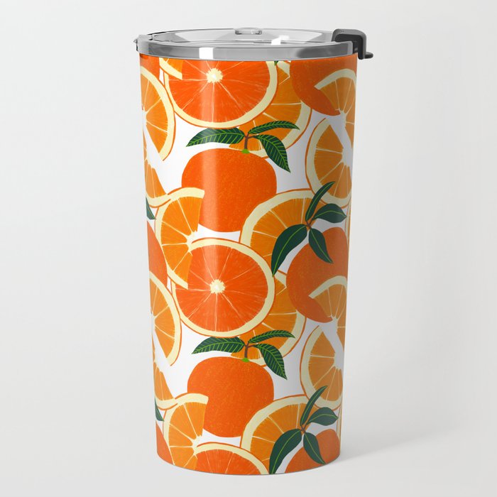Orange Harvest - White Travel Mug Gallery Image 2