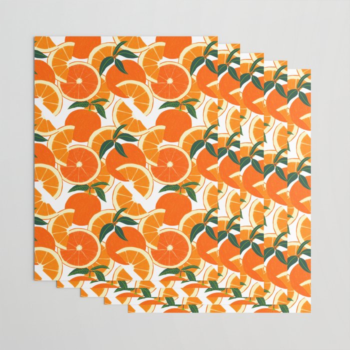 Orange Harvest - White Wrapping Paper Gallery Image 3