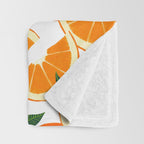 Orange Harvest - White Throw Blanket Gallery Image 3