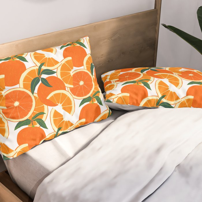 Orange Harvest - White Pillow Sham Gallery Image 2