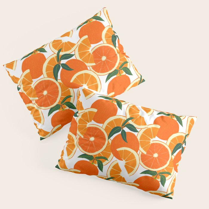 Orange Harvest - White Pillow Sham Gallery Image 1