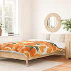 Orange Harvest - White Duvet Cover Gallery Image 2