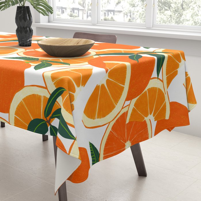 Orange Harvest - White Tablecloth Gallery Image 3