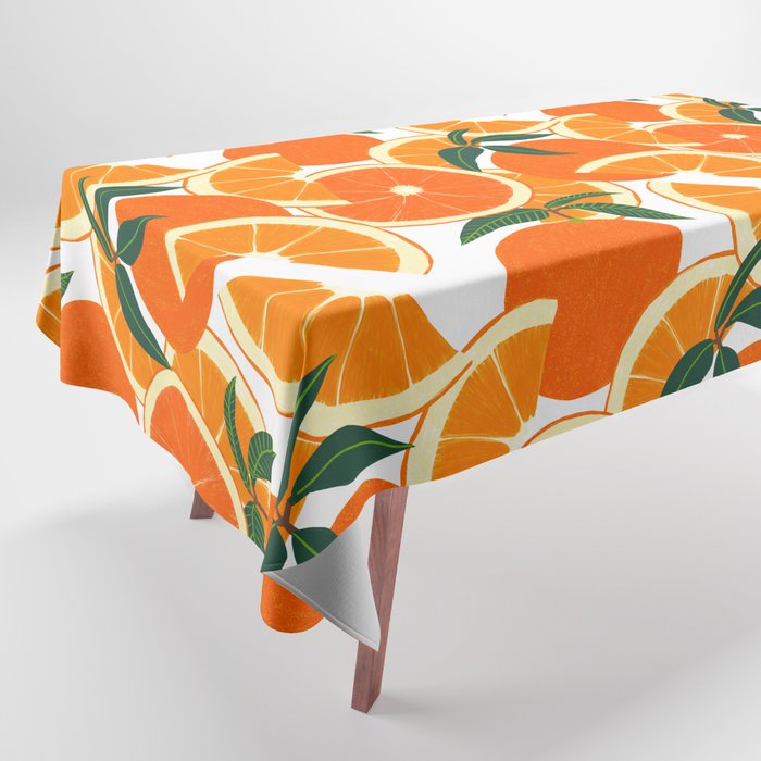 Orange Harvest - White Tablecloth Gallery Image 1