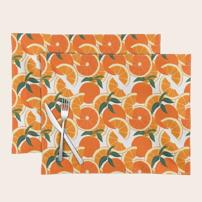 Orange Harvest - White Placemat Gallery Image 1