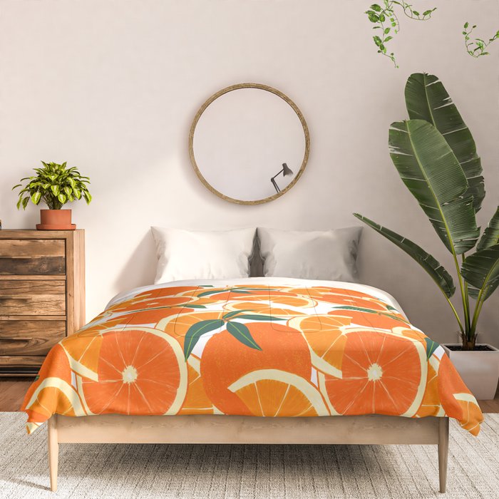 Orange Harvest - White Comforter Gallery Image 3